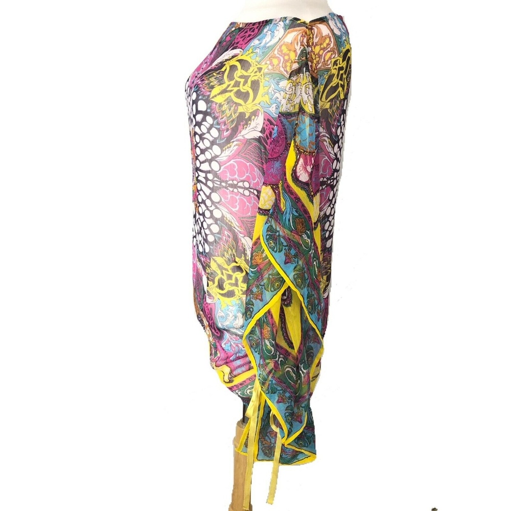 La Noda Hindu Kimono Caftan Sheer Butterfly Top - Picture 4 of 8